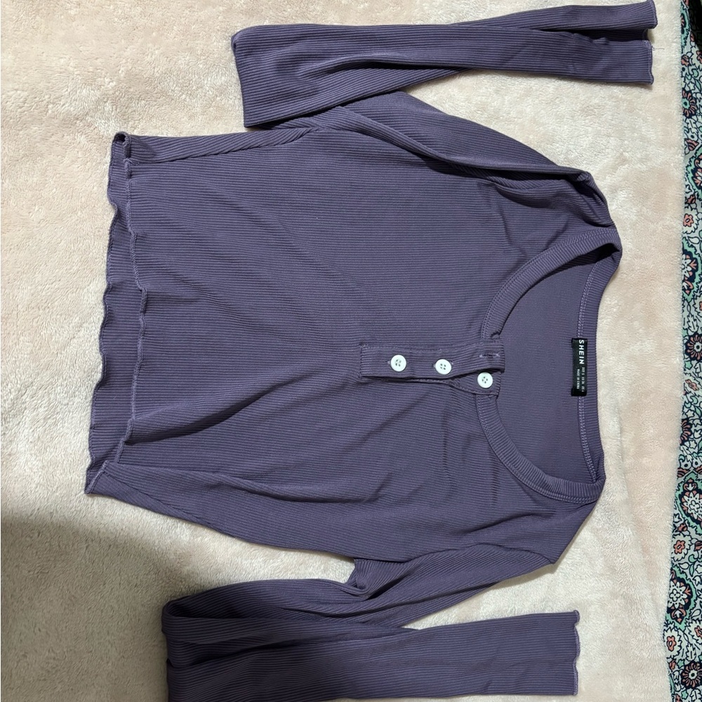 SHEIN Lavender Ribbed Top